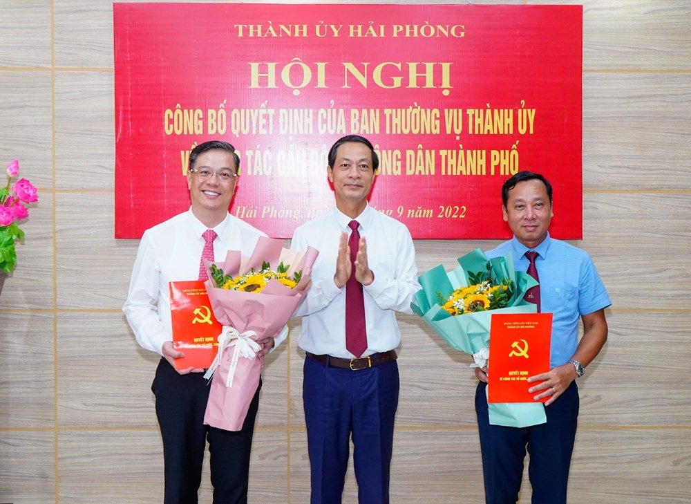 Hải Phòng: Công bố các Quyết định của Ban Thường vụ Thành ủy về công tác cán bộ tại Hội Nông dân thành phố và Huyện ủy Kiến Thụy